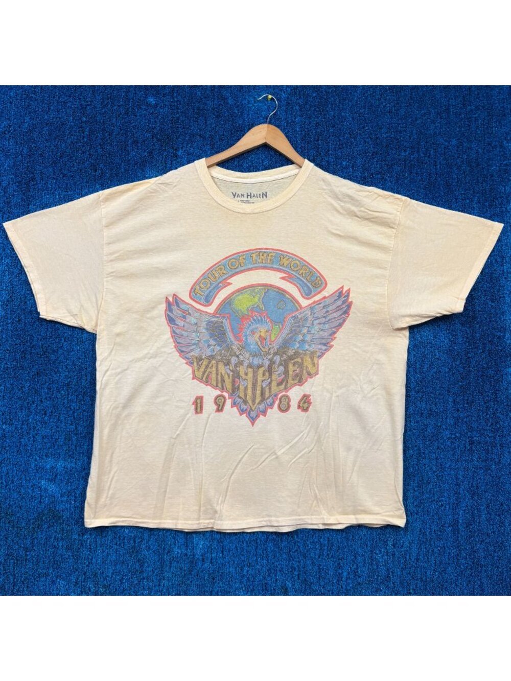 Van Halen 1984 Tour of the World Dates Oversized Tee L/XL